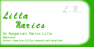 lilla marics business card